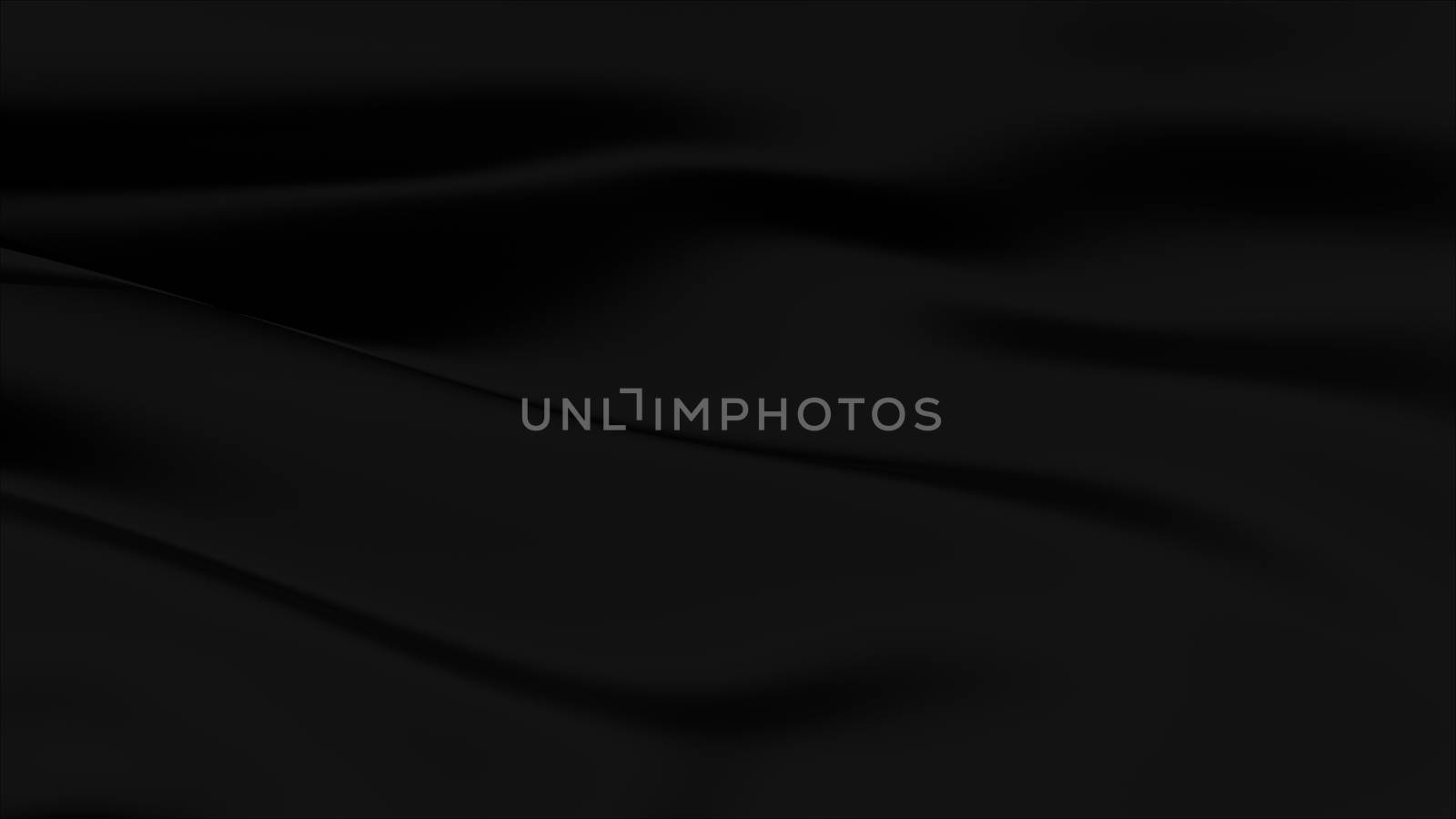 Beautiful black wavy fabric, computer generated background, 3d rendering by nolimit046