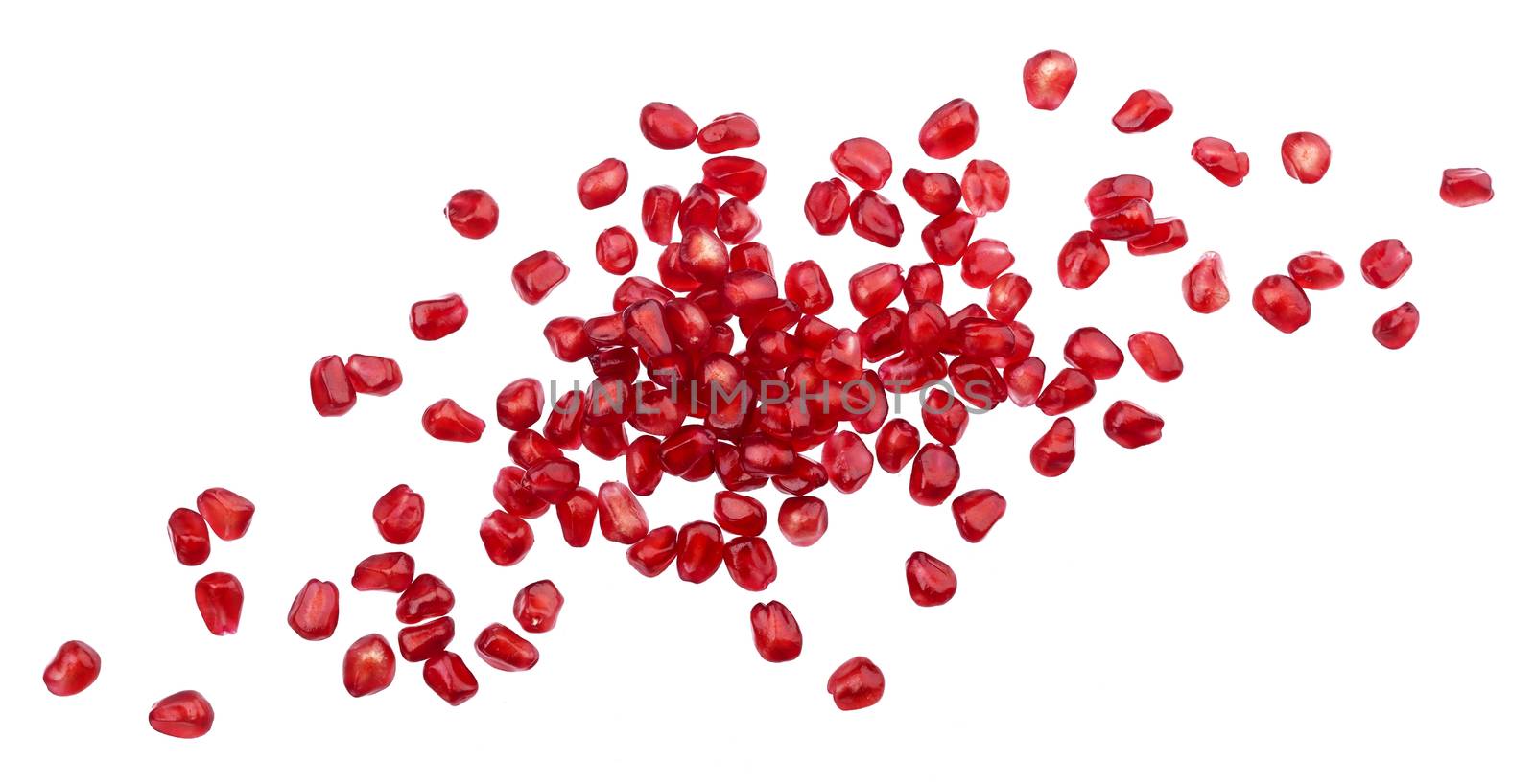 Pomegranate seeds isolated on white background by xamtiw