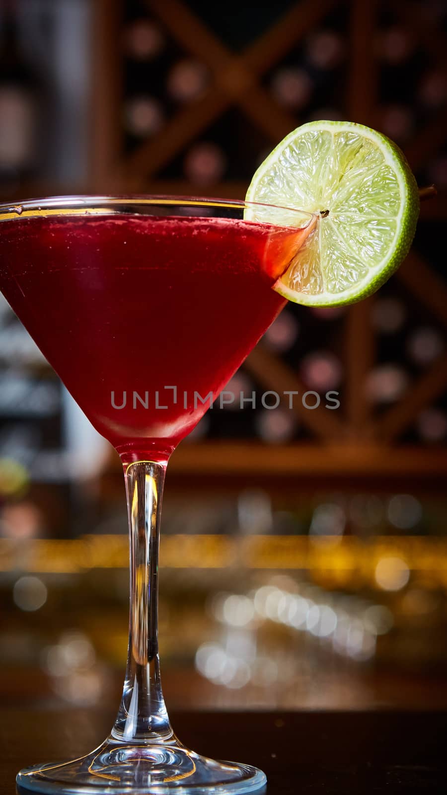 Cosmopolitan - Alcoholic Cocktail made from Vodka, Cointreau, Lime Juice and Cranberry Juice