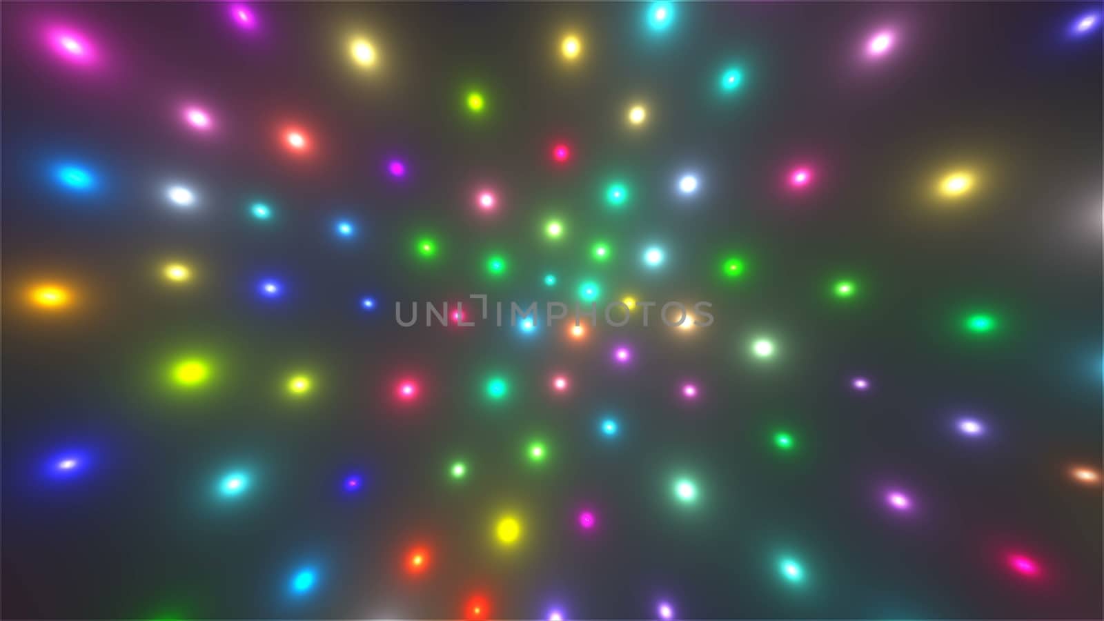 Abstract flying glowing particles in space, computer generated abstract background, 3D render by nolimit046