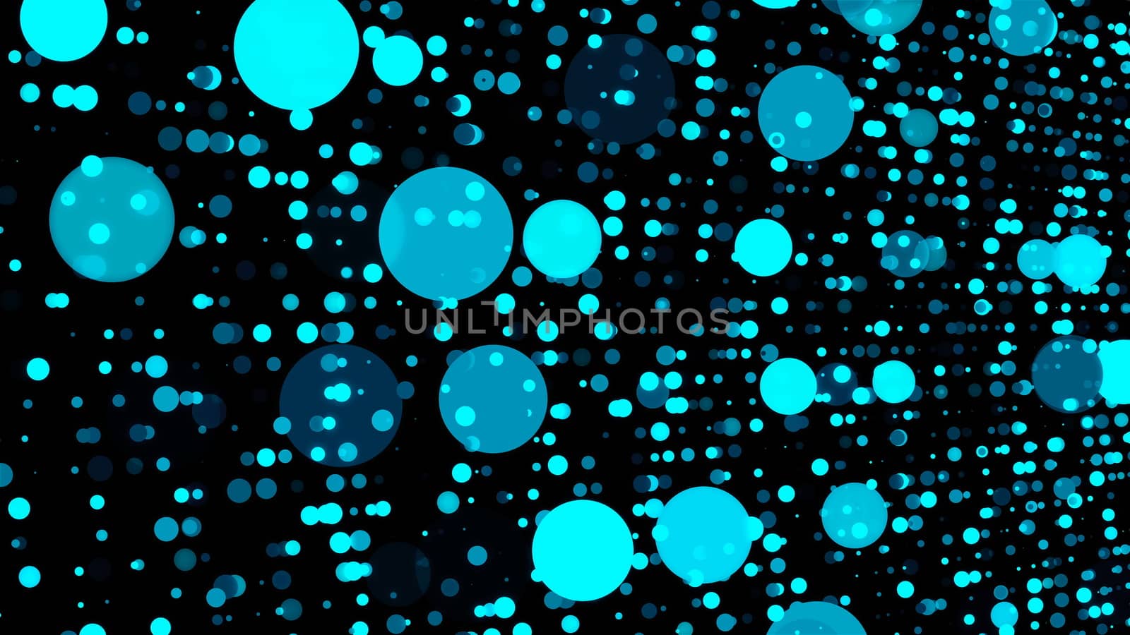 Digital world data space dots - modern abstraction, computer generated background, 3D rendering