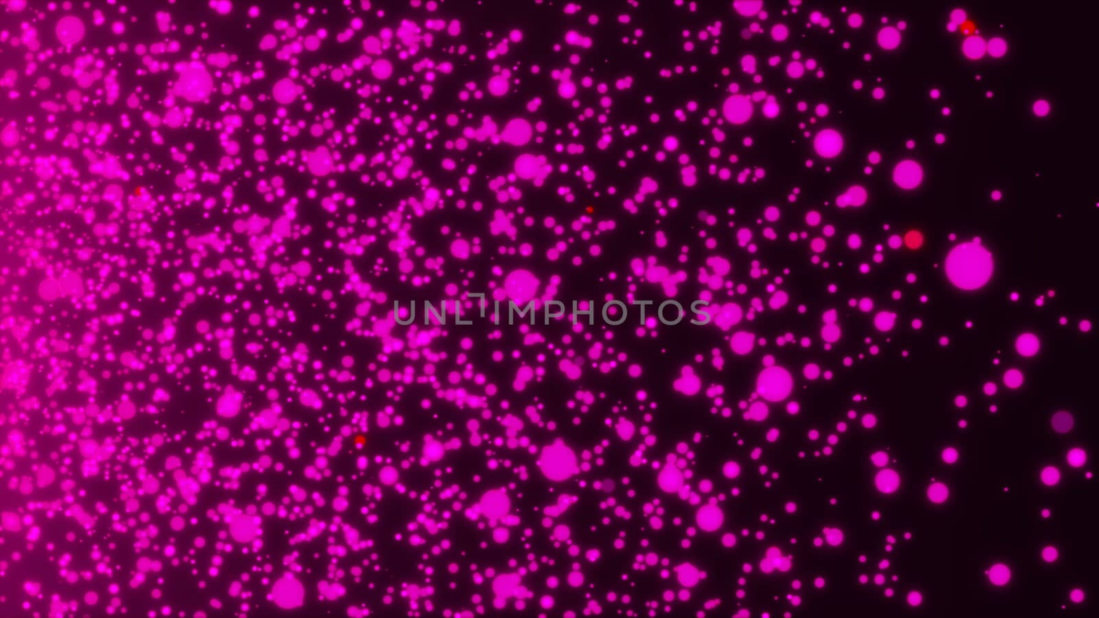 Many abstract small violet particles in space, computer generated abstract background, 3D rendering by nolimit046