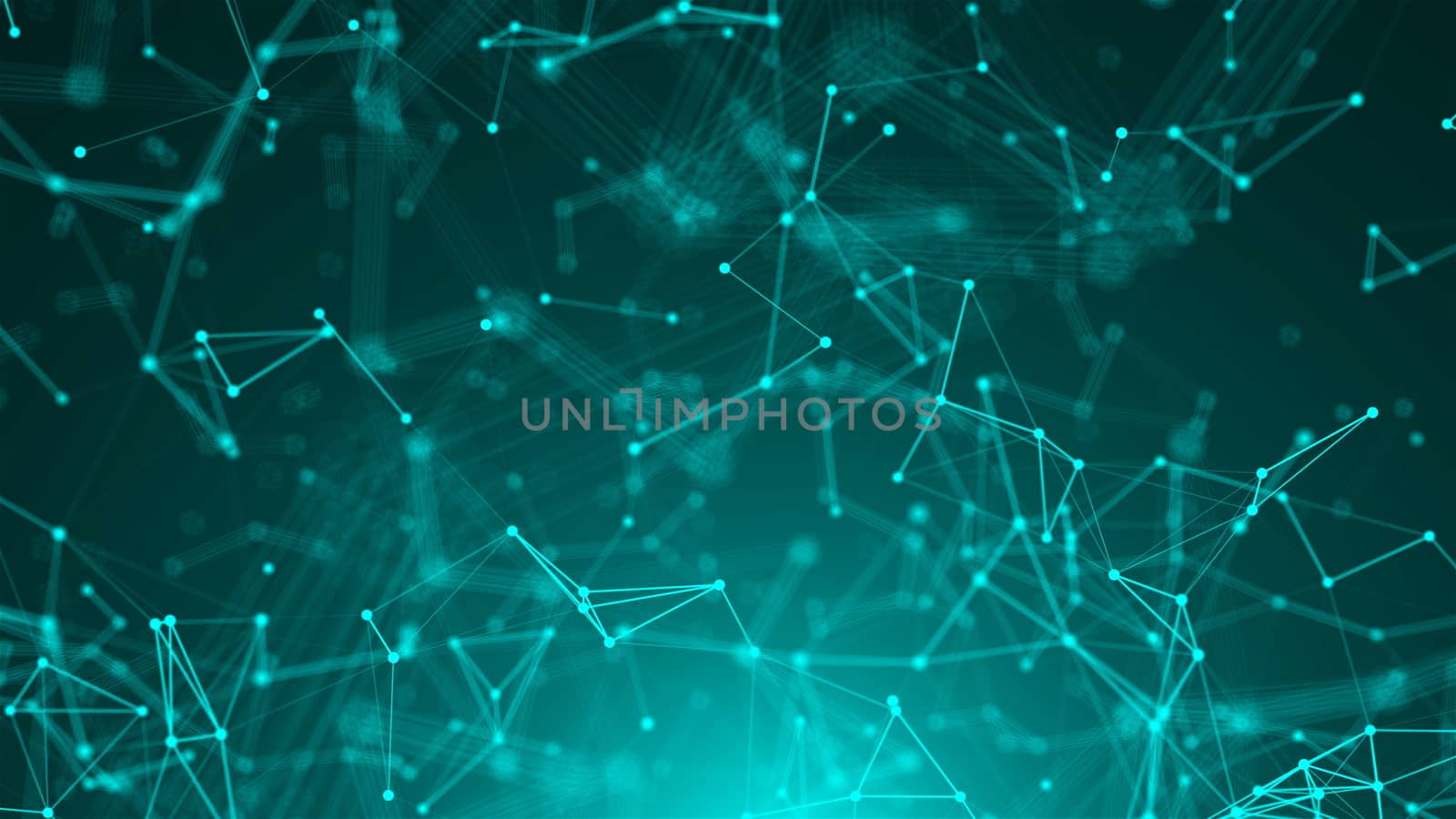 Abstract connection dots. Technology background. Network concept. 3d rendering