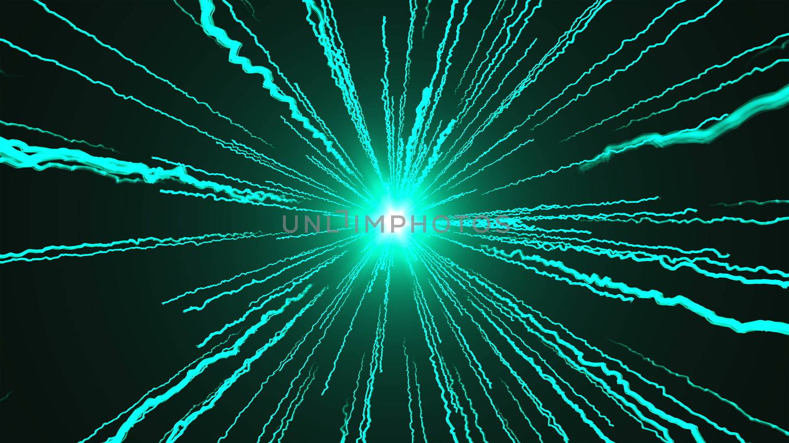 Fast flying of light bright shiny streaks, computer generated modern abstract background, 3d rendering