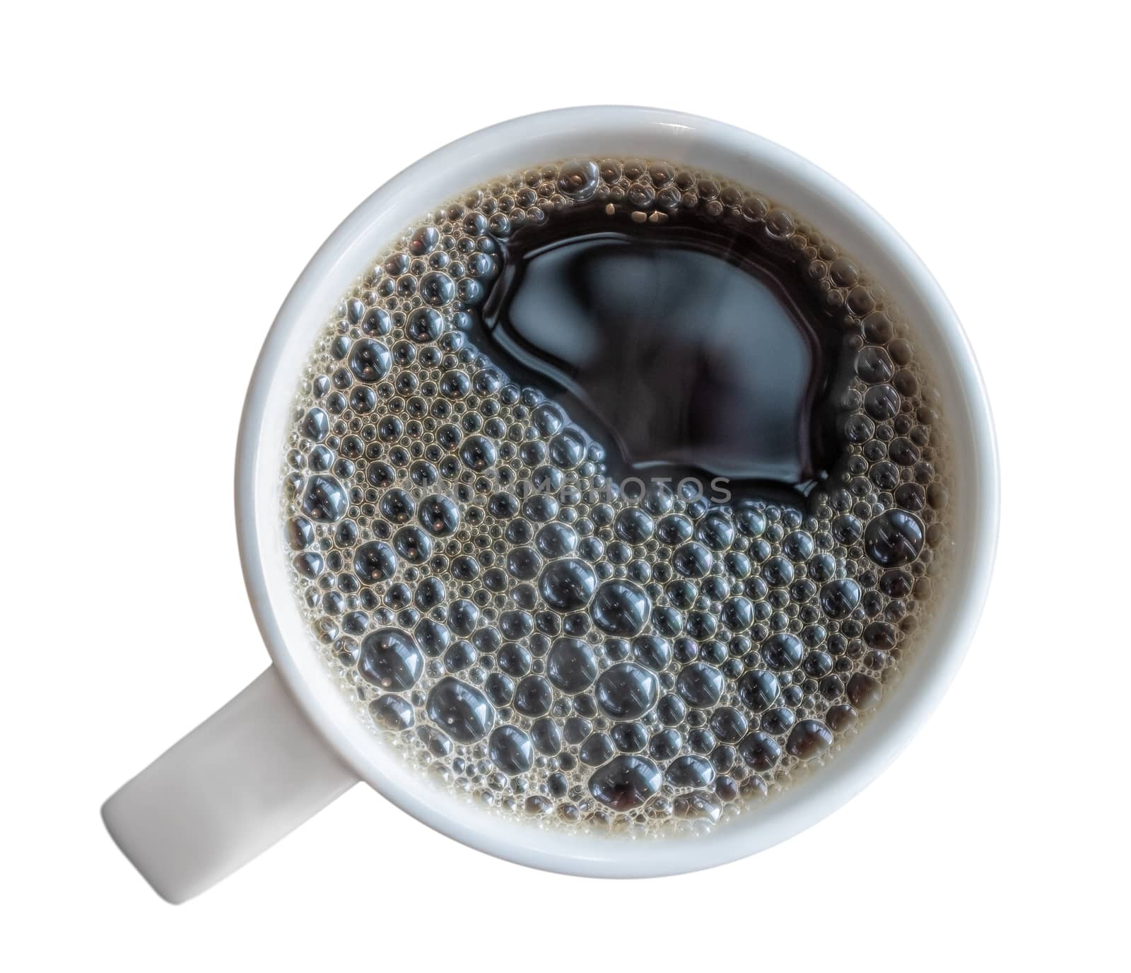 An Isolated Mug Of Fresh Black Filter Or Americano Coffee