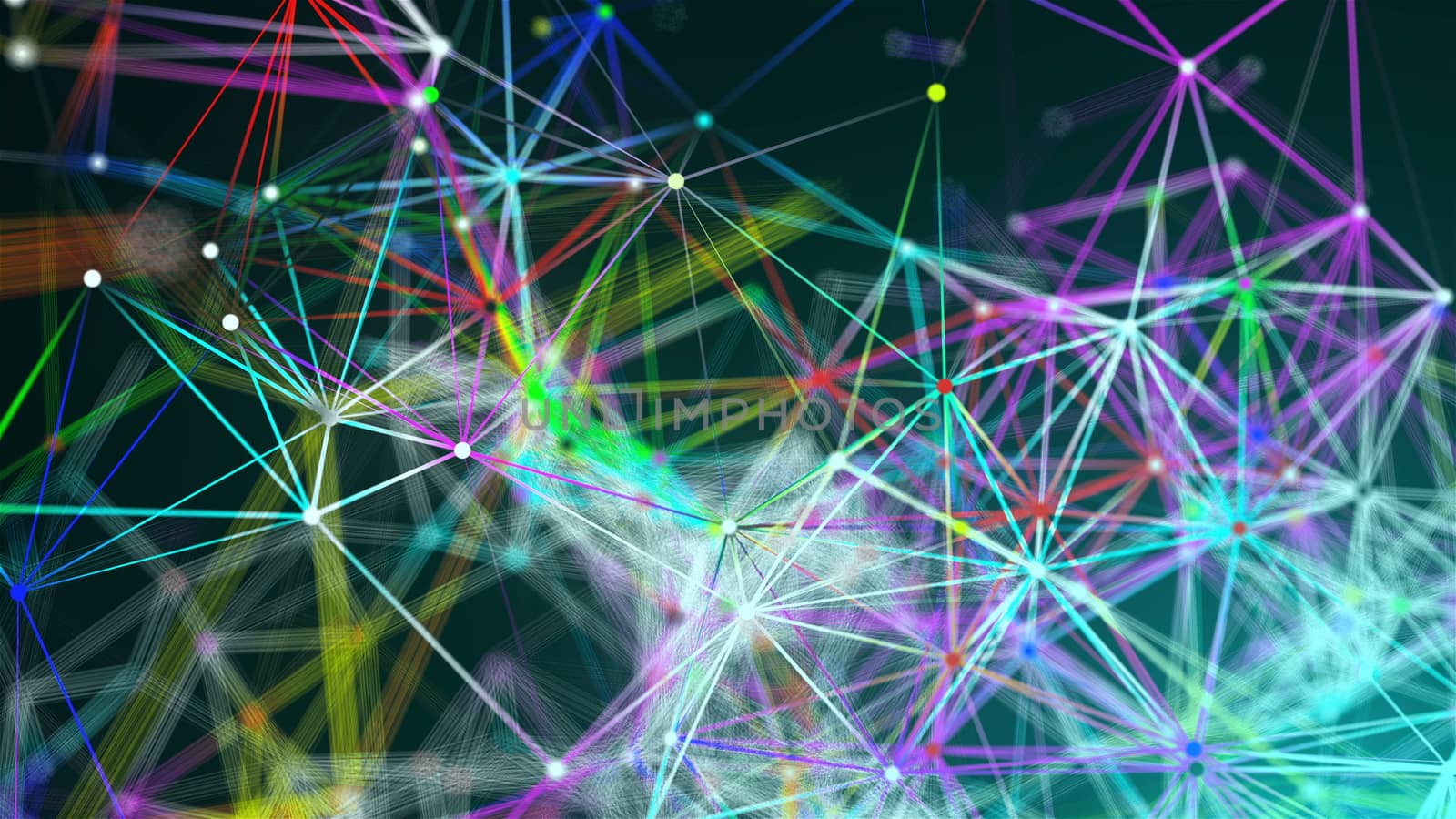 Abstract connection dots. Technology background. Network concept. 3d rendering