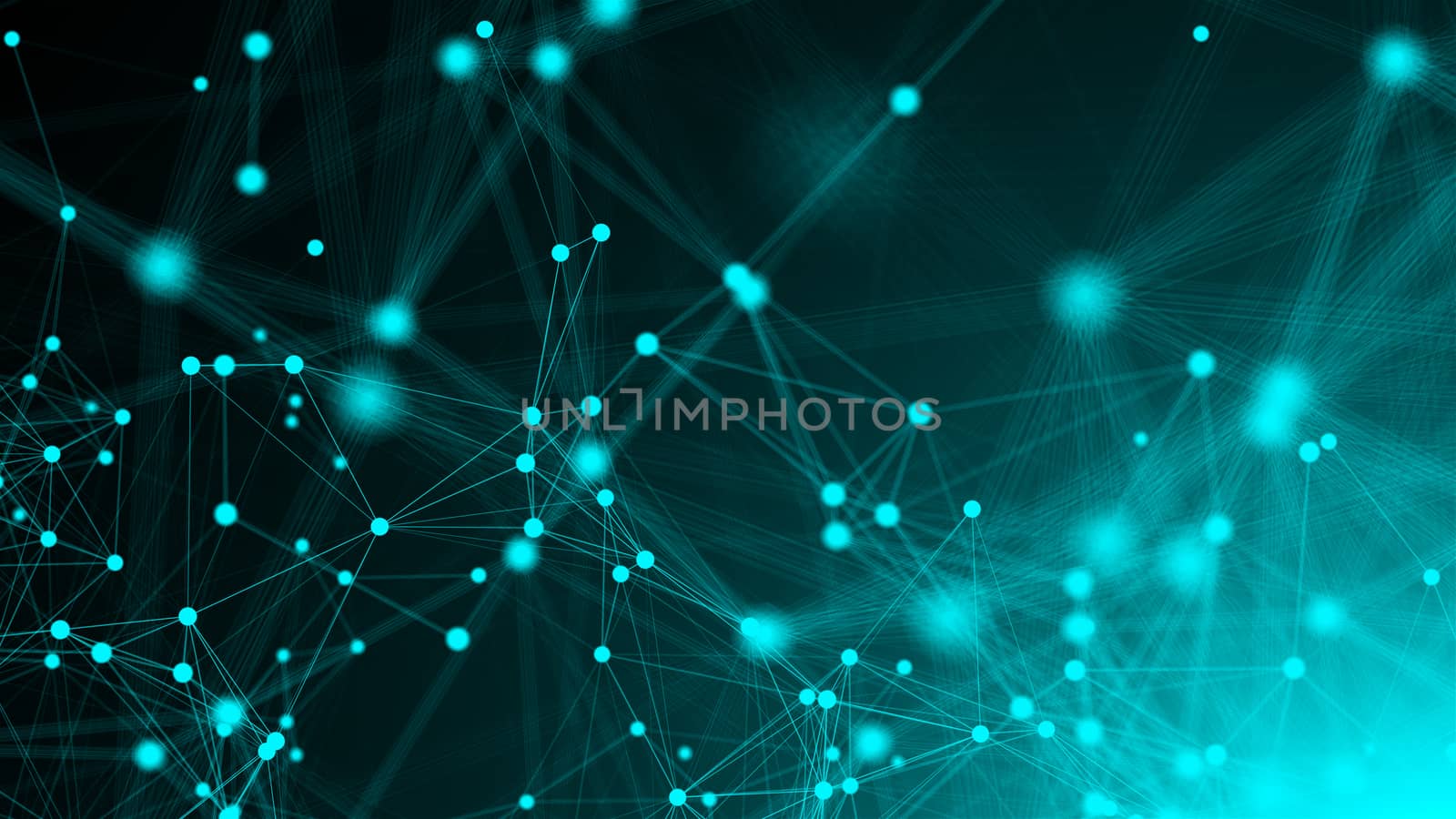 Abstract connection dots. Technology background. Network concept. 3d rendering