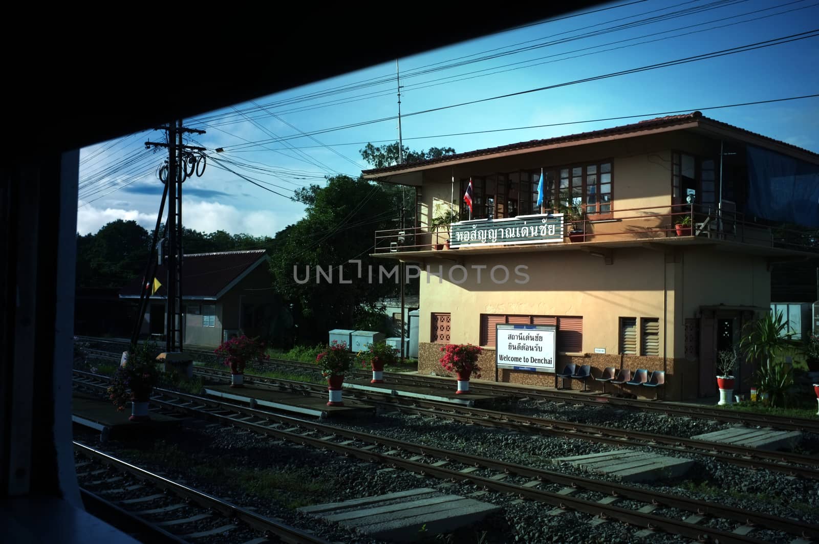 Phrae  , Thailand : September 13 2019 : Den Chai Railway Station is on the Northern Railway route. Is a train station in Phrae Province, Thailand