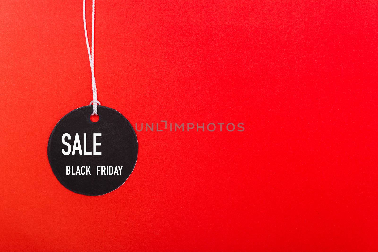 Online shopping Black Friday sale text on Circle Black tag label by Sorapop