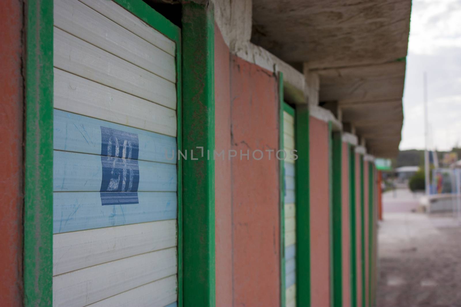 Walk-in closet of a beach during winter by pippocarlot