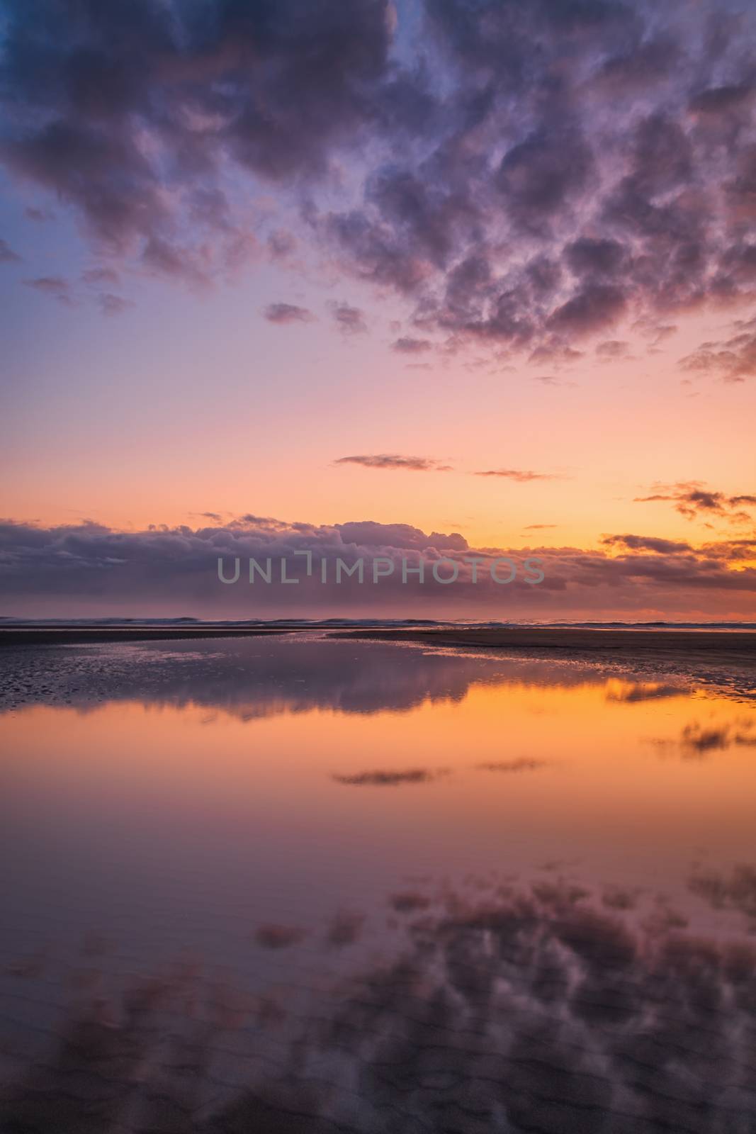 A color sunset landscape from Humboldt County, California.