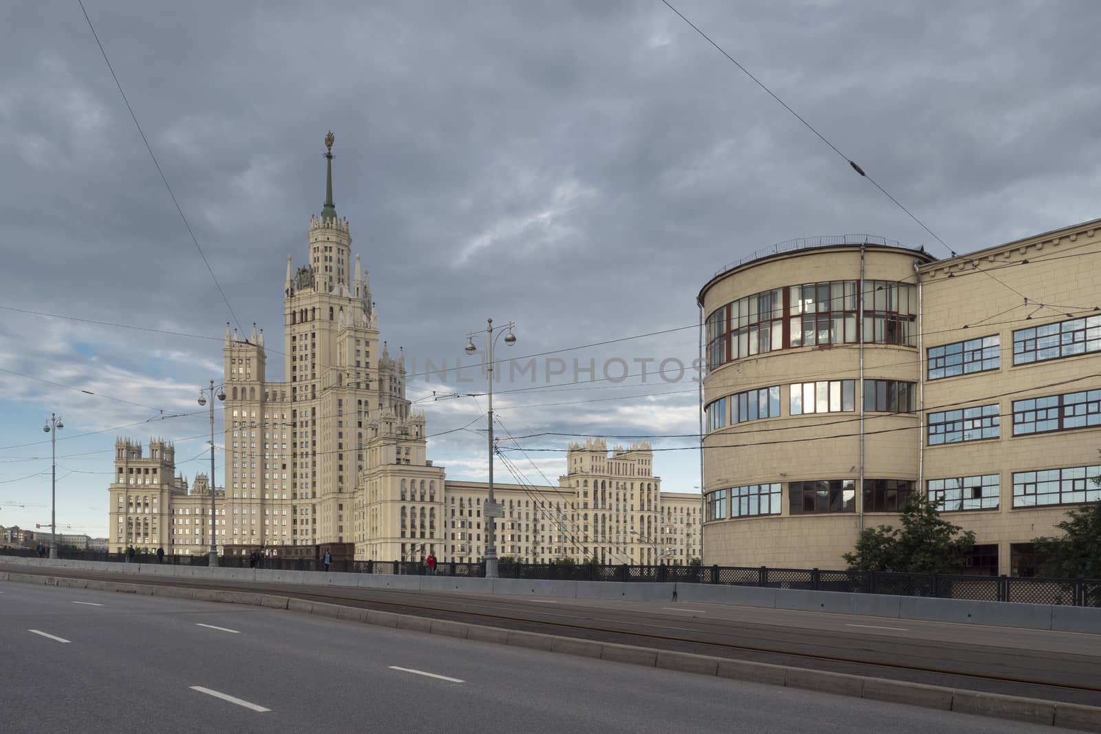 Russia, Moscow, City View, Soviet-Era Architecture, Buildings of Different Styles.