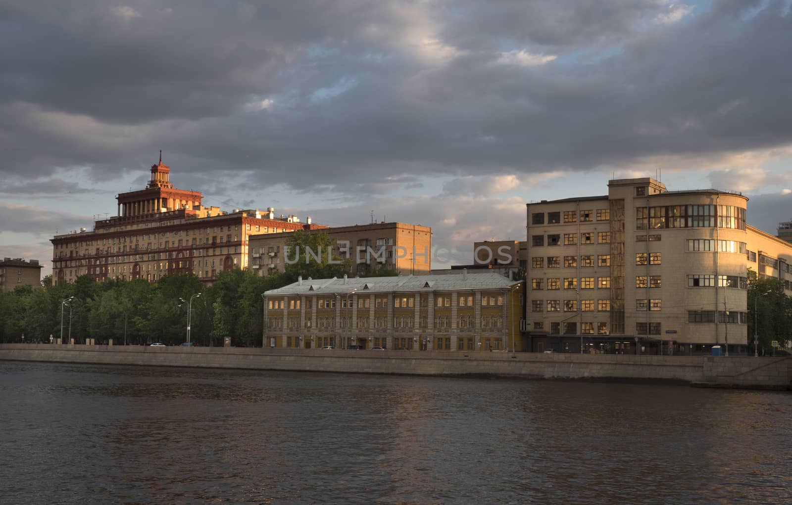 Russia, Moscow, city views, Soviet-era architecture, Buildings of Different Stile.