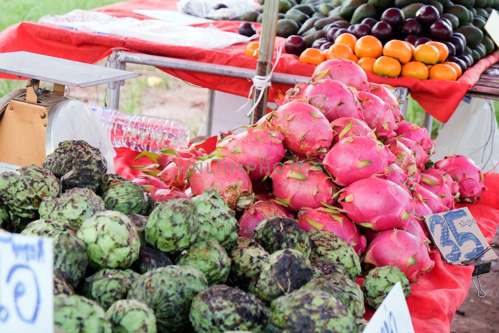 Image of local retail market in Khao Kho District ,Phetchabun Province Thailand