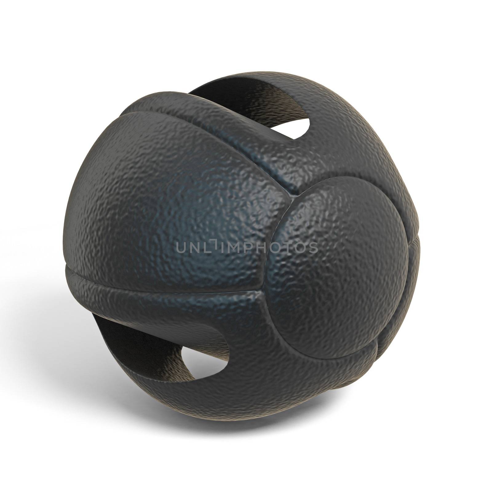 Dual grip medicine ball 3D rendering illustration isolated on white background