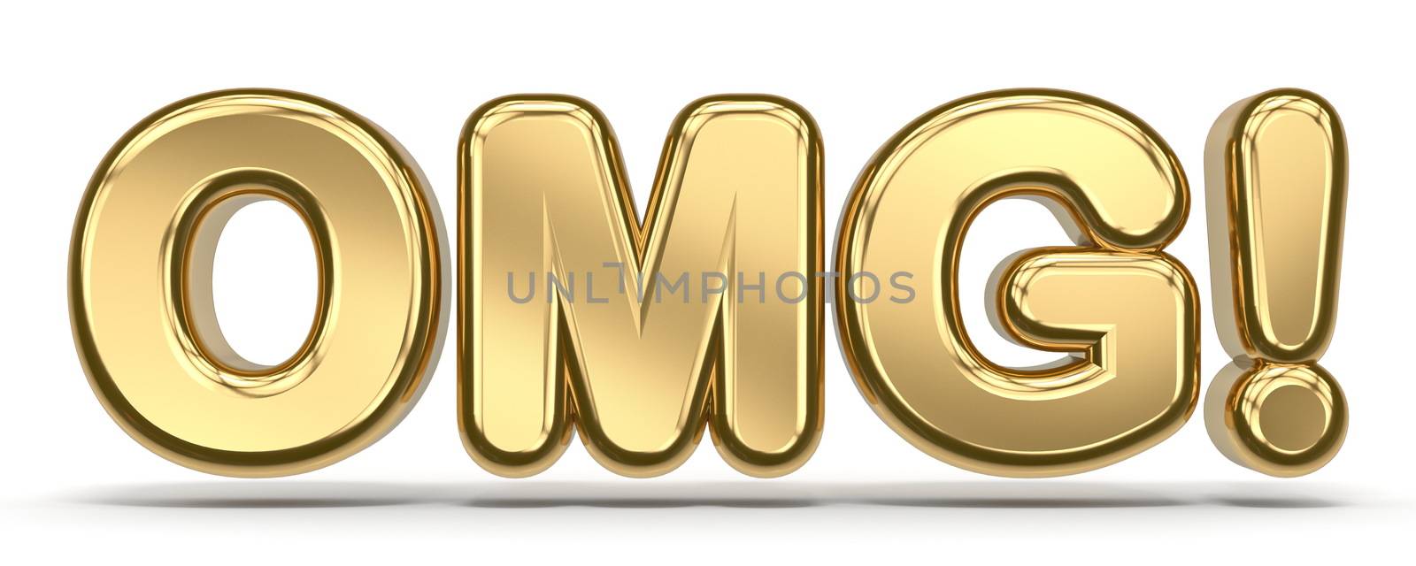 OMG golden text 3D by djmilic