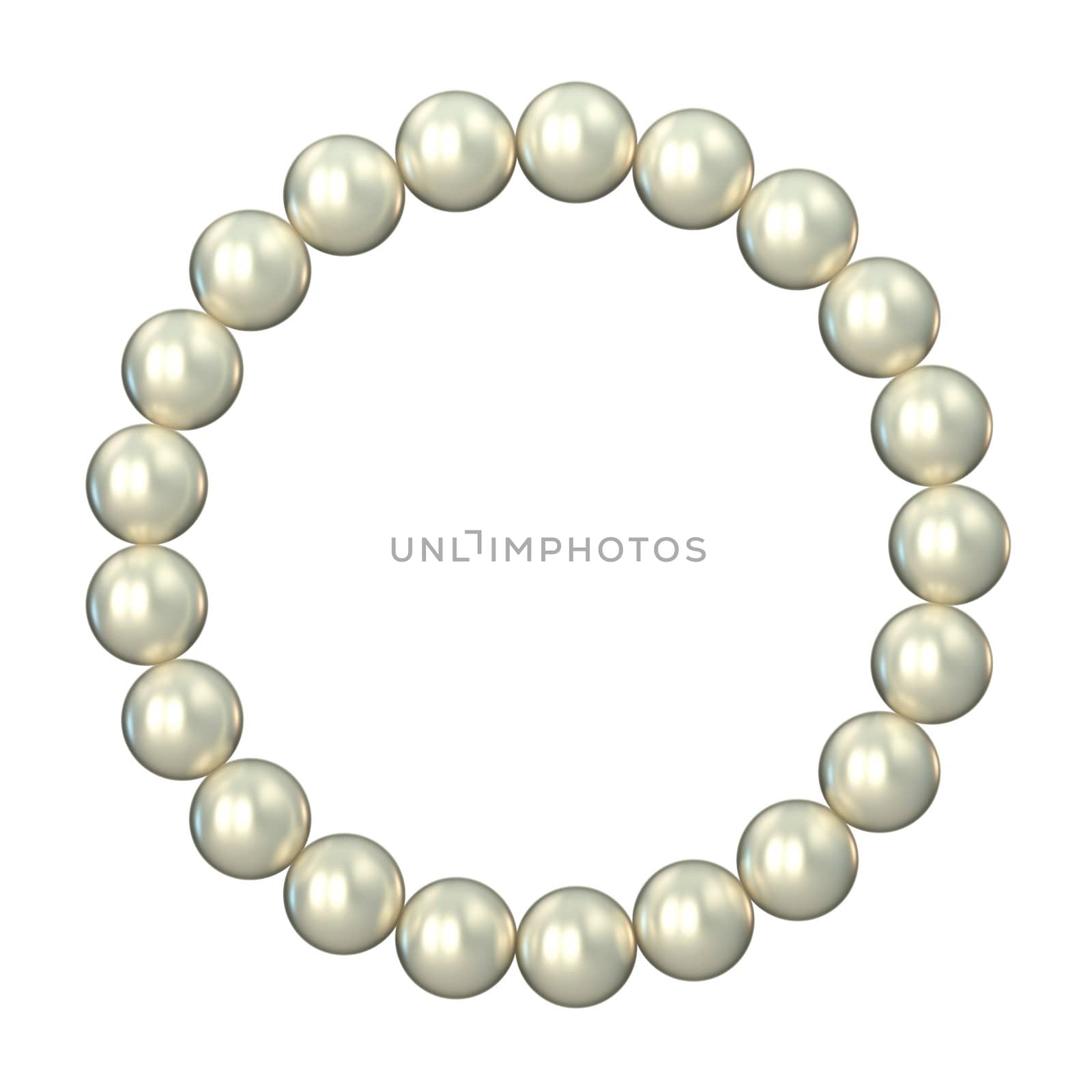 Circle made of pearls 3D by djmilic