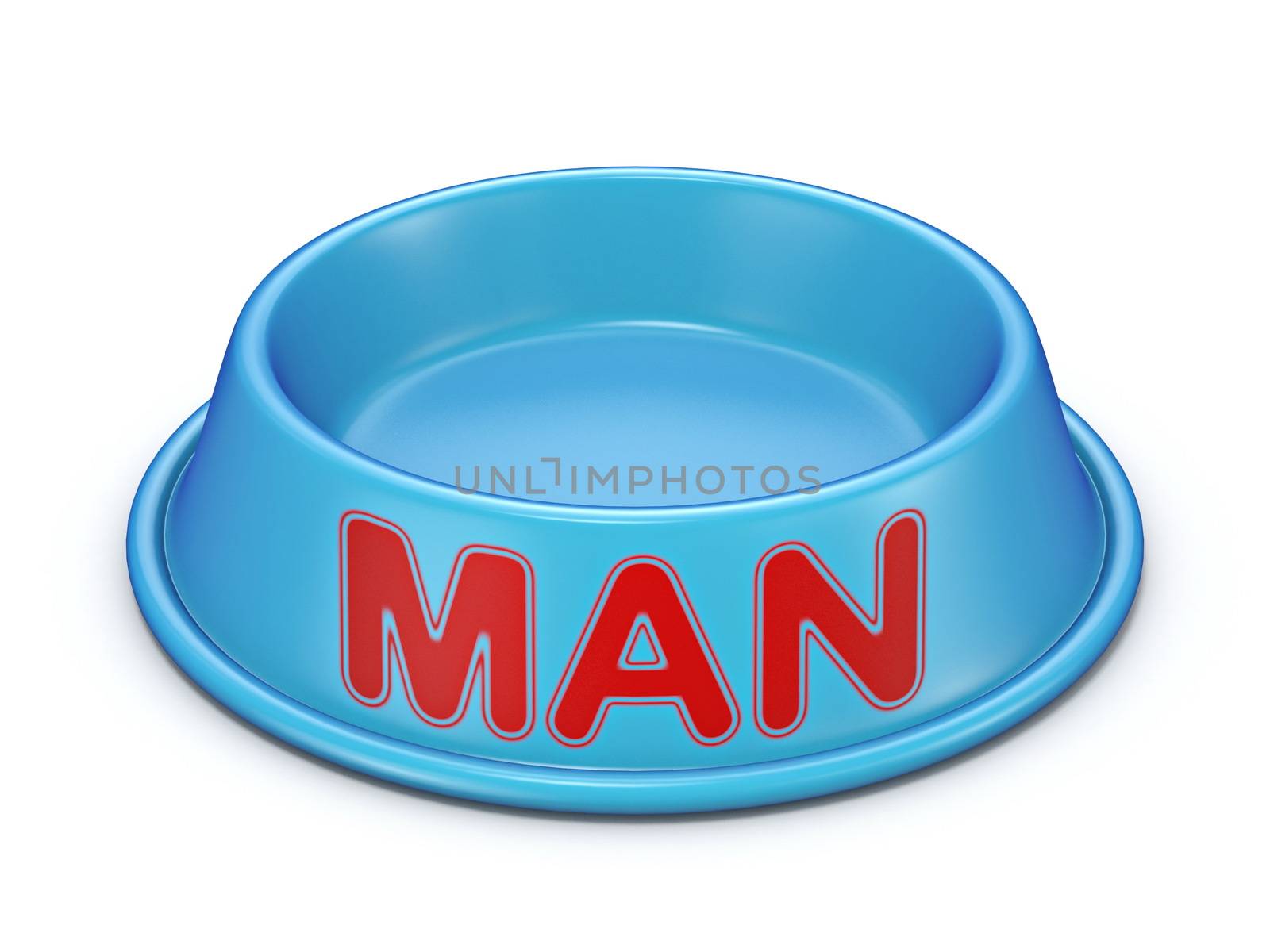 Pet food bowl for man 3D by djmilic