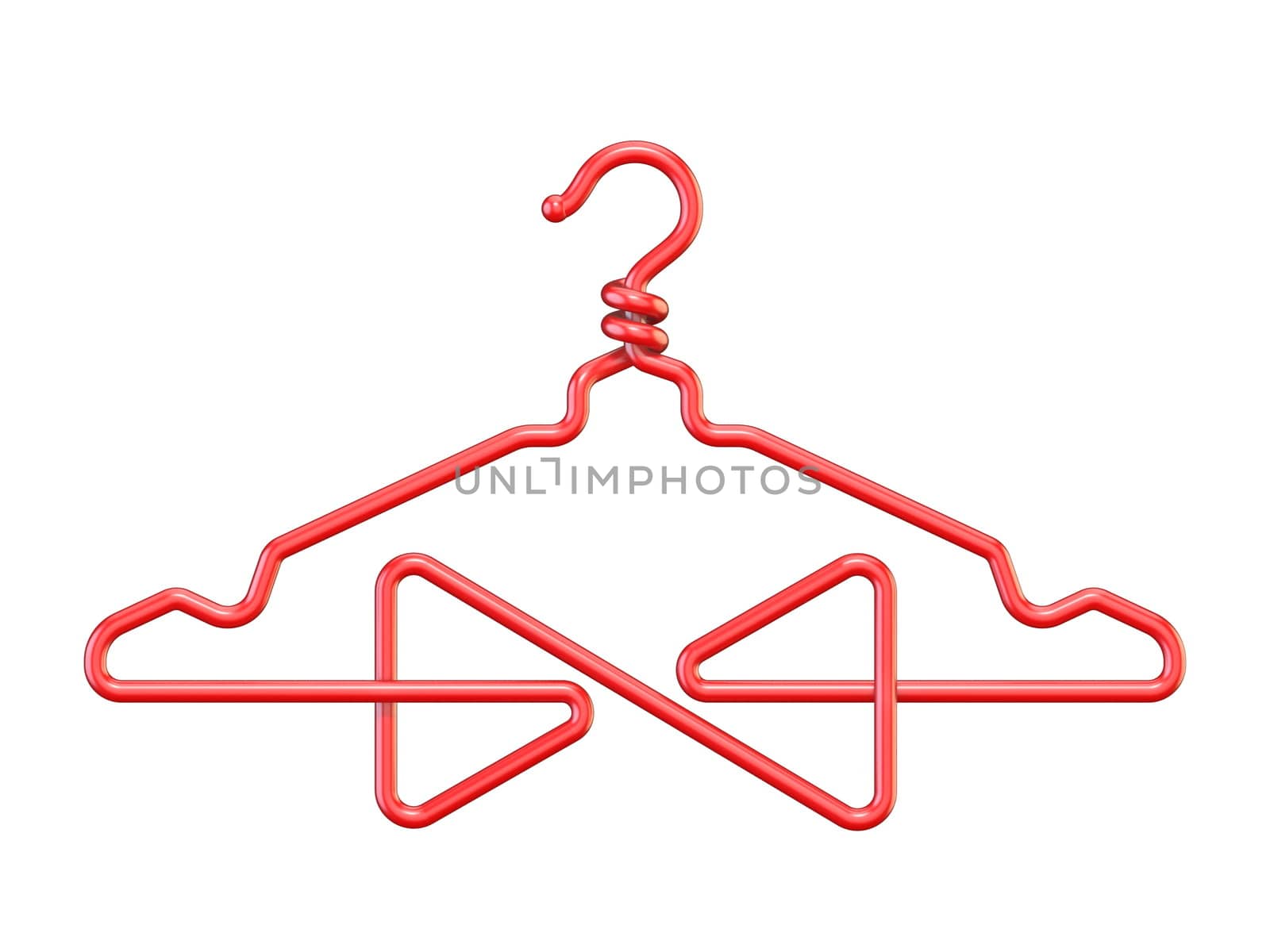 Red wire coat hanger bow tie 3D by djmilic