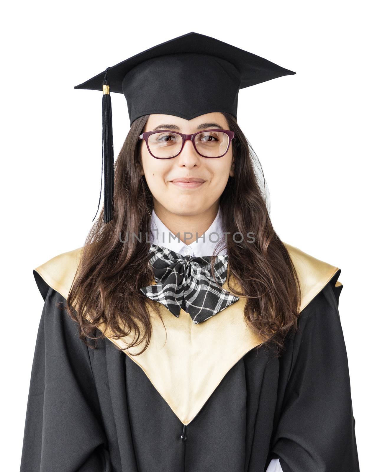 Girl graduate of the University on white background by Epitavi