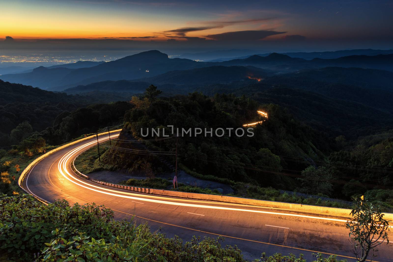 Doi Inthanon National park sunrise at Chiang Mai, Thailand
