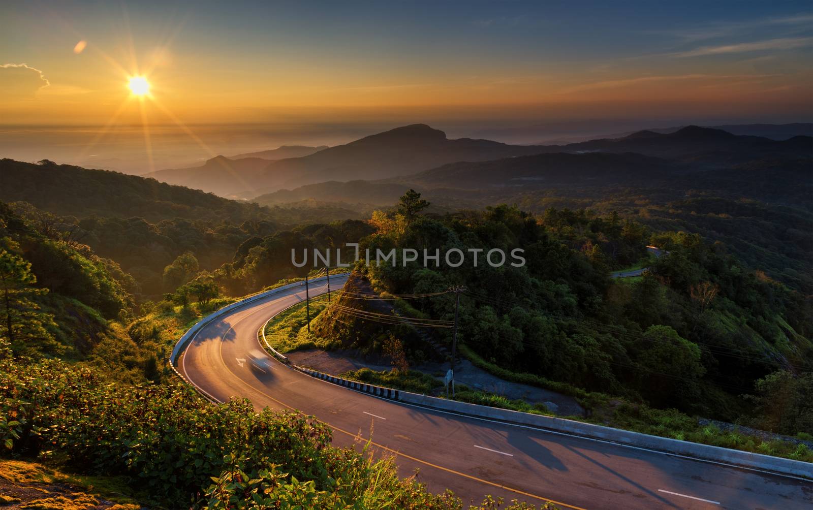 Doi Inthanon National park sunrise at Chiang Mai, Thailand