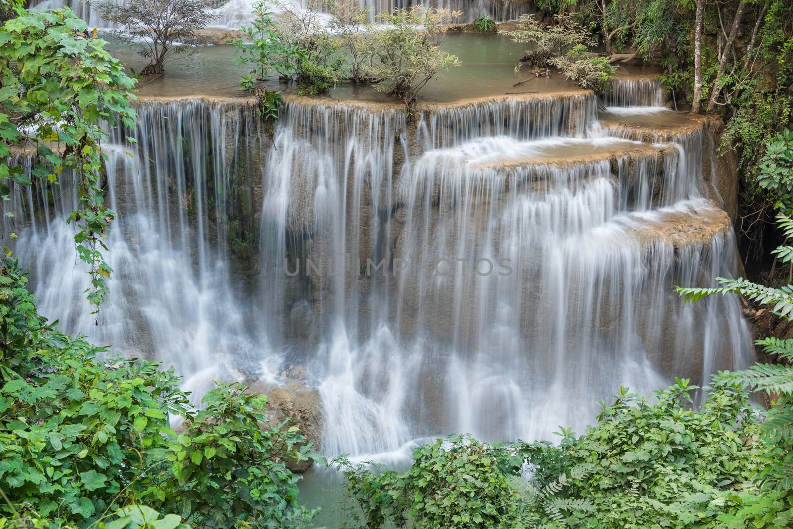 Huay Mae Kamin Waterfall Park, Kanchanaburi of Thailand