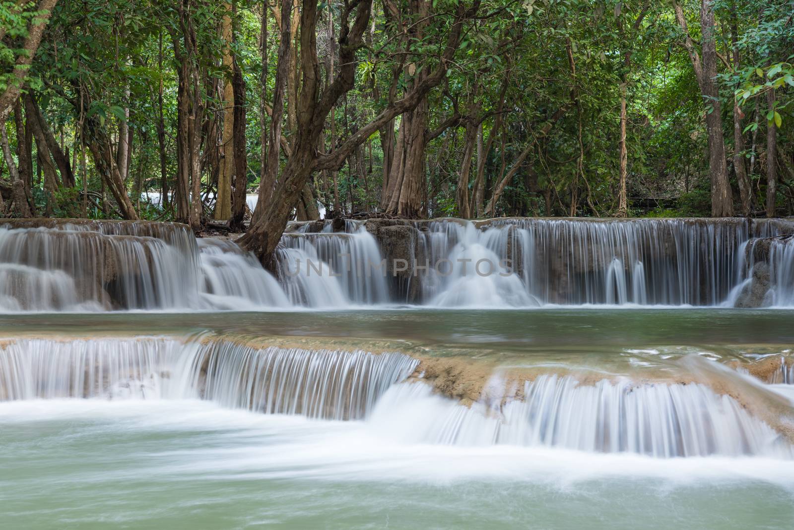 Huay Mae Kamin Waterfall Park, Kanchanaburi of Thailand