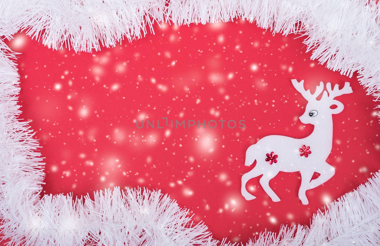 Reindeer decoration in christmas holiday by Sorapop
