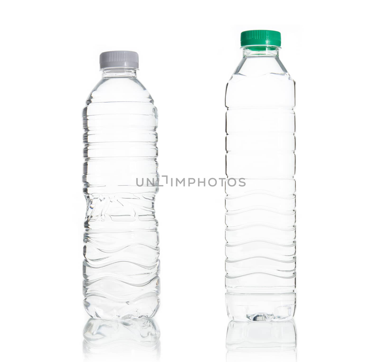 Plastic water bottle isolate on over white background