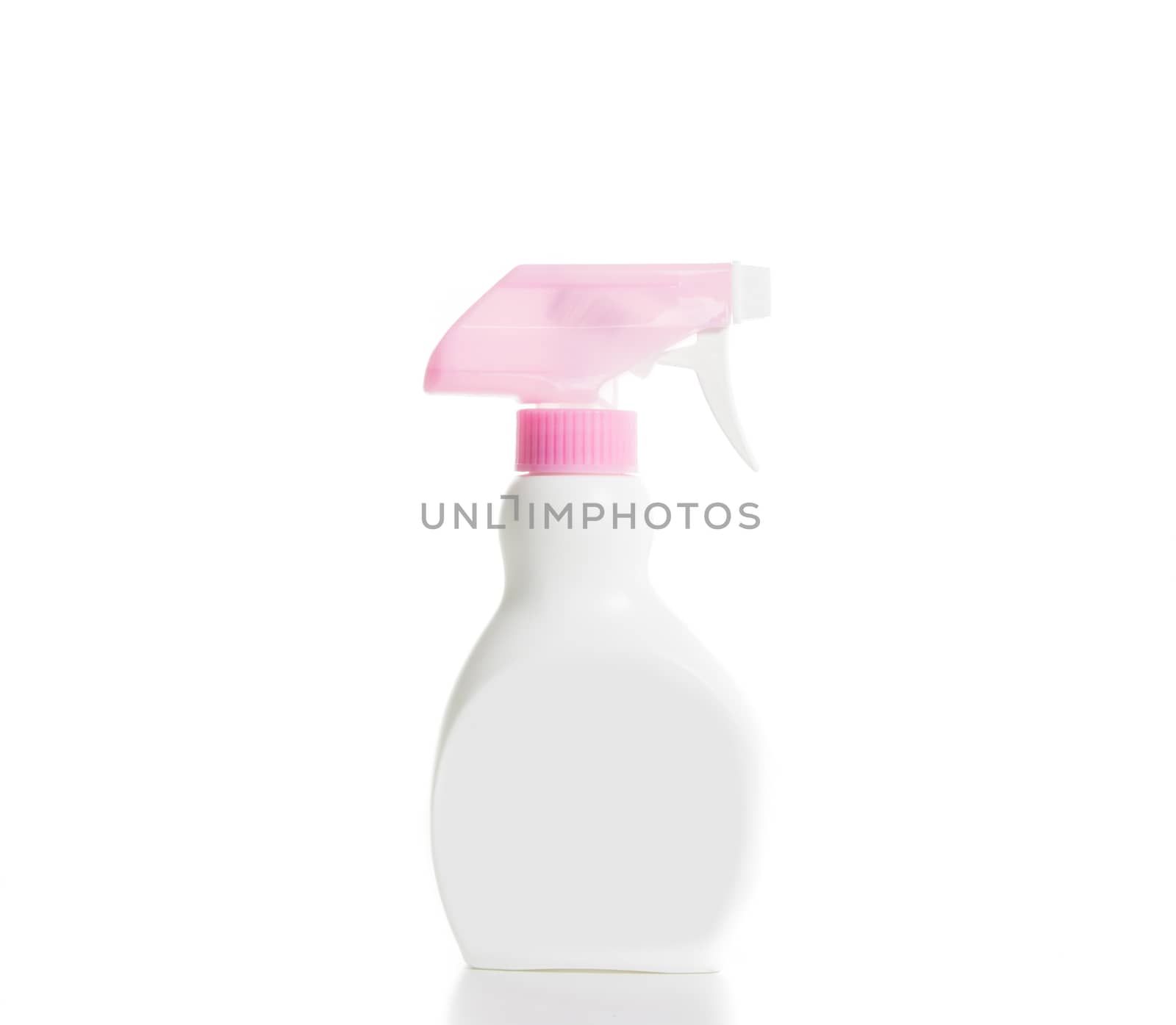 Spray Pistol Cleaner Plastic Bottle Pink Isolate on Over White Background