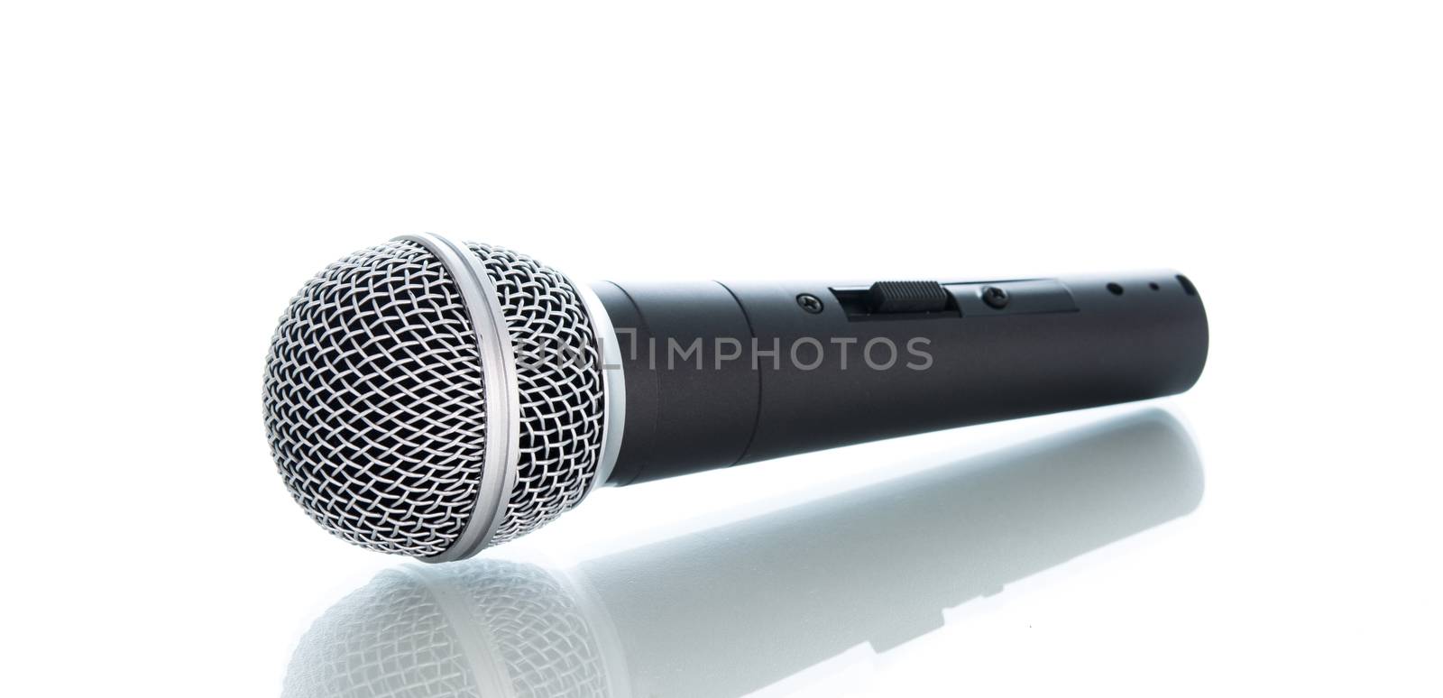 microphone without cable isolated on white over background