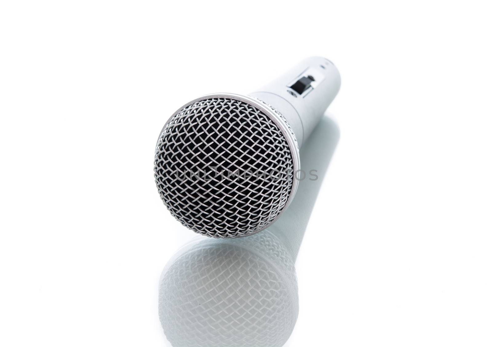 microphone without cable isolated on white over background