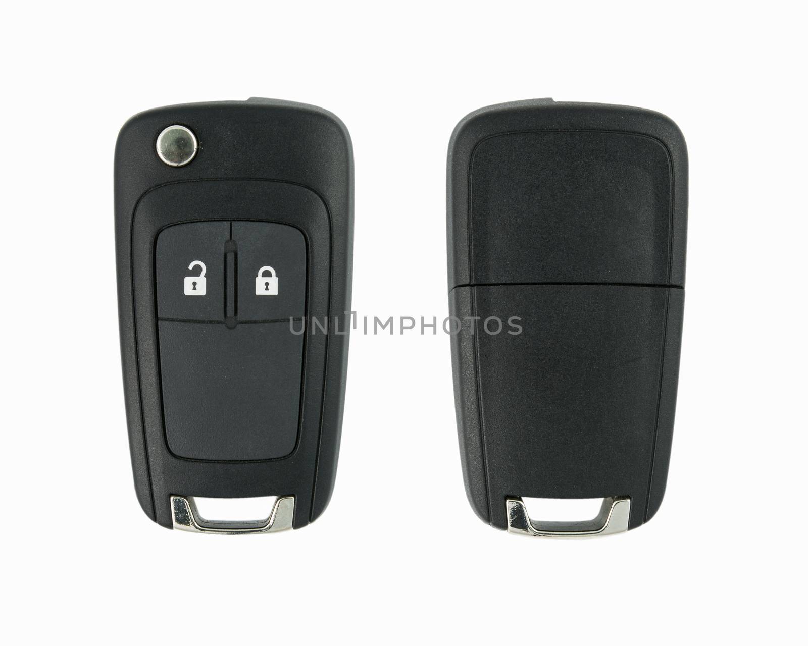 Car key remote on a white background