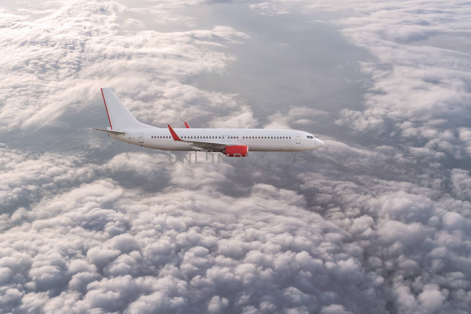Airplane in the cloudy sky, Airliner, aircraft