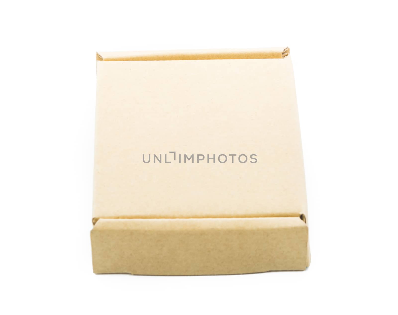 Cardboard brown box isolate on over white background