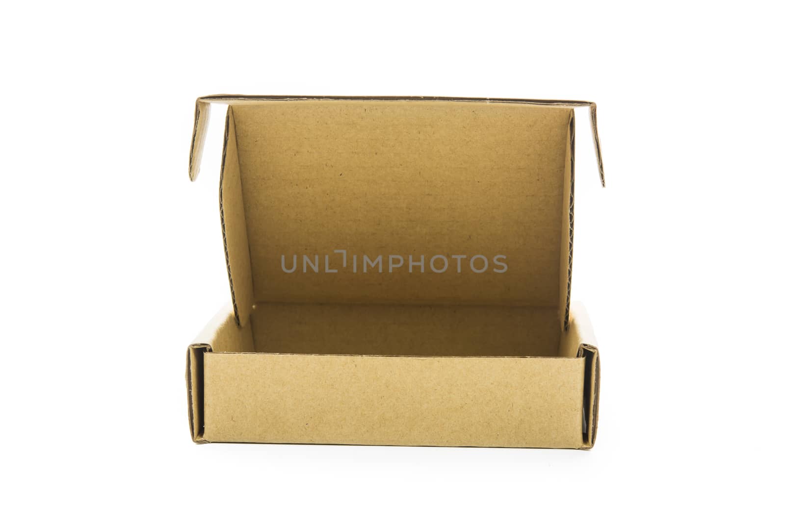 Cardboard brown box isolate on over white background