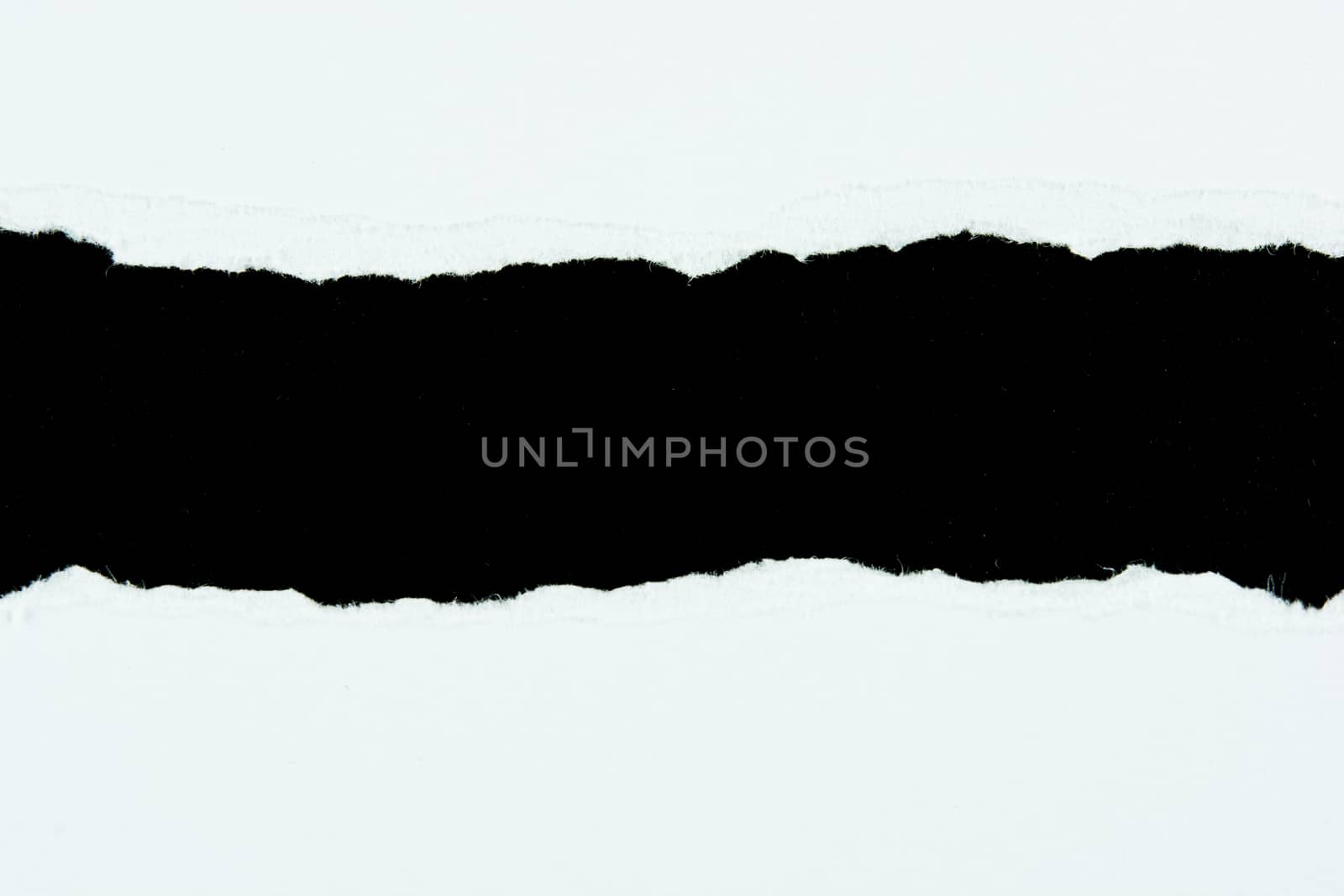 tear white paper pieces of paper on black background