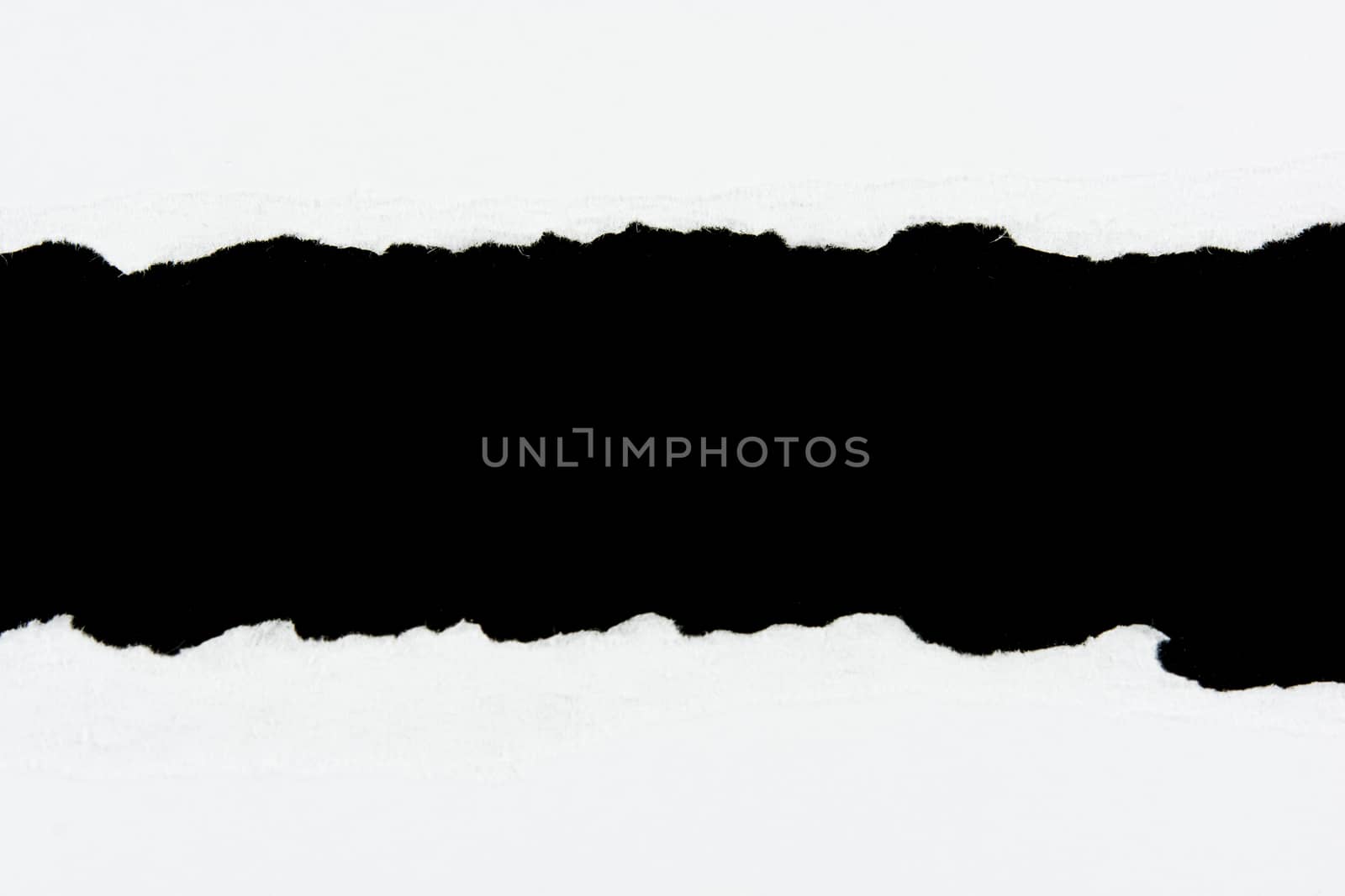 tear white paper pieces of paper on black background