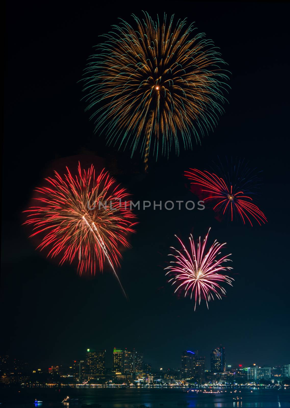 Firework Show at Pattaya by Sorapop
