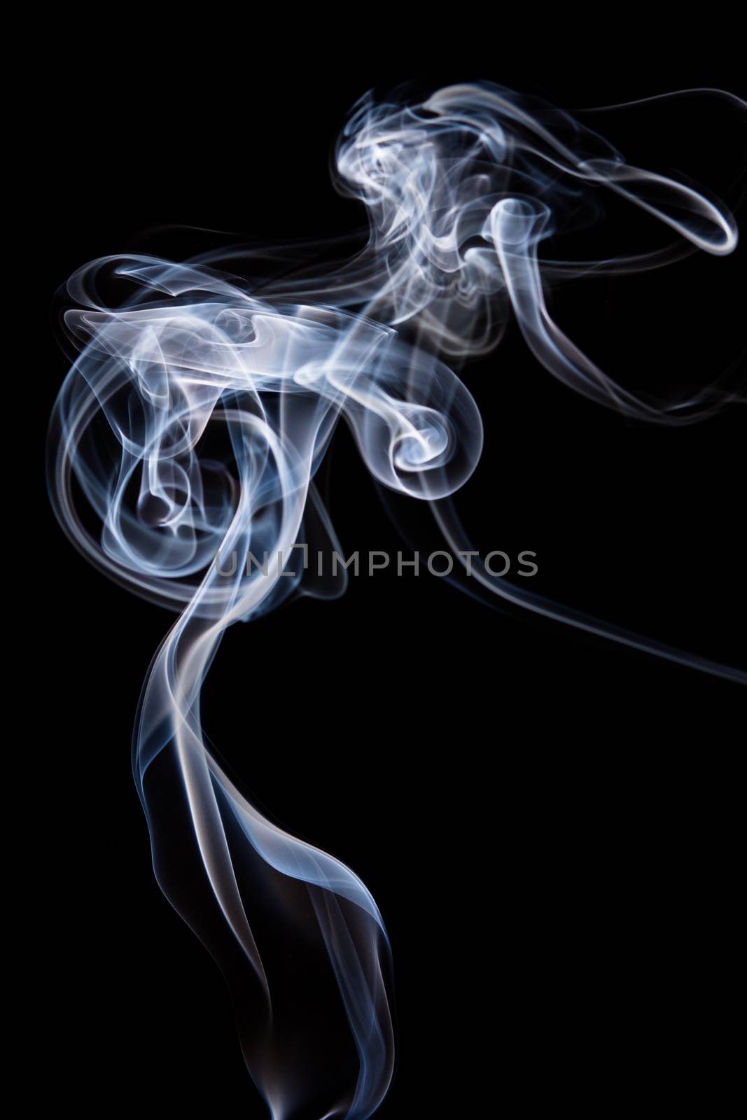 Abstract incense smoke isolated by Sorapop