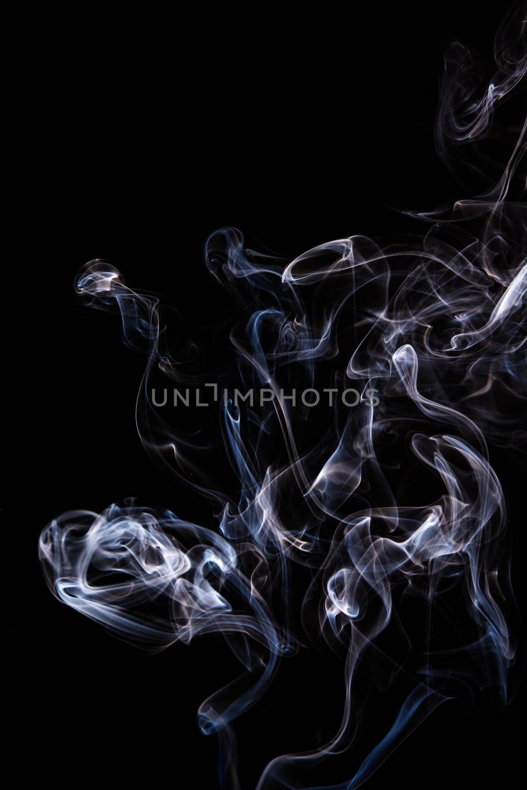 Abstract incense smoke isolated by Sorapop