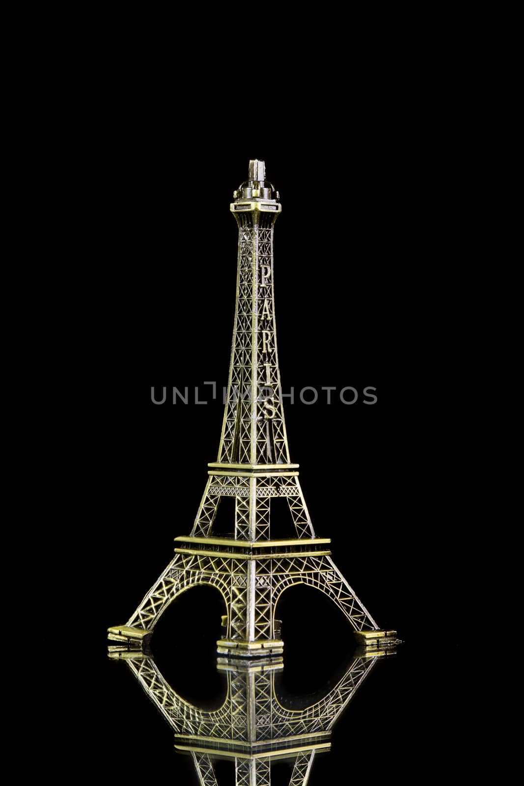 Small Eiffel tower isolated by Sorapop