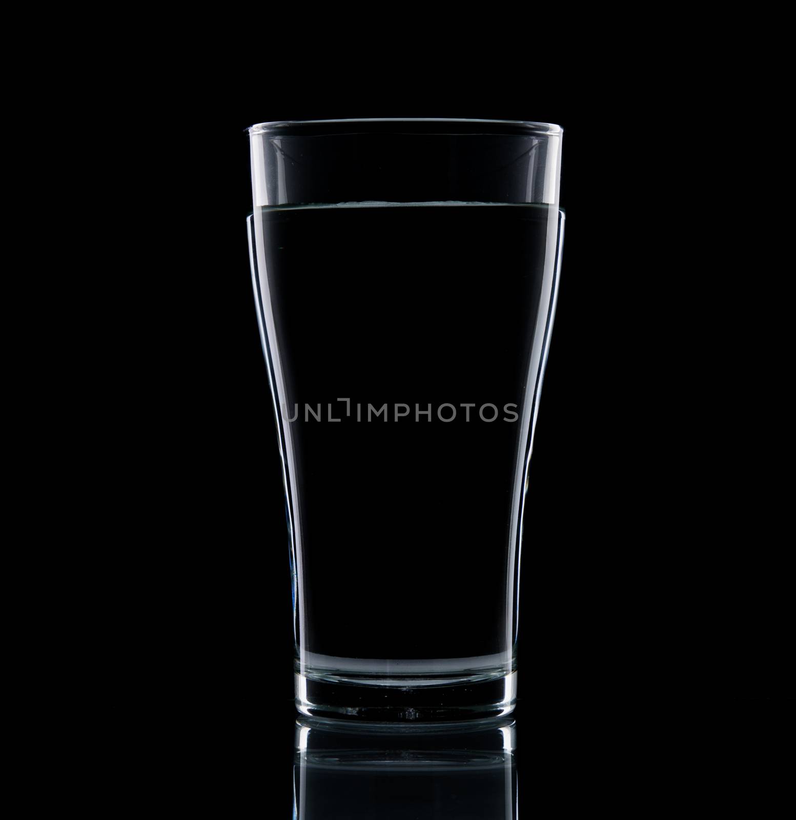 Glass water clear isolate by Sorapop