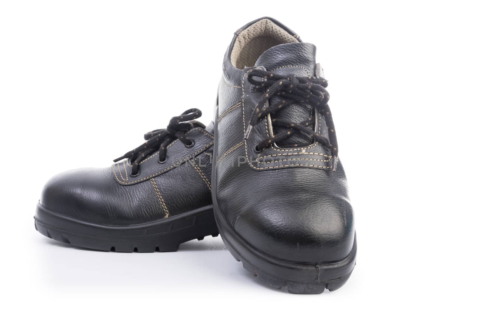 Black Safety Shoe Isolated by Sorapop