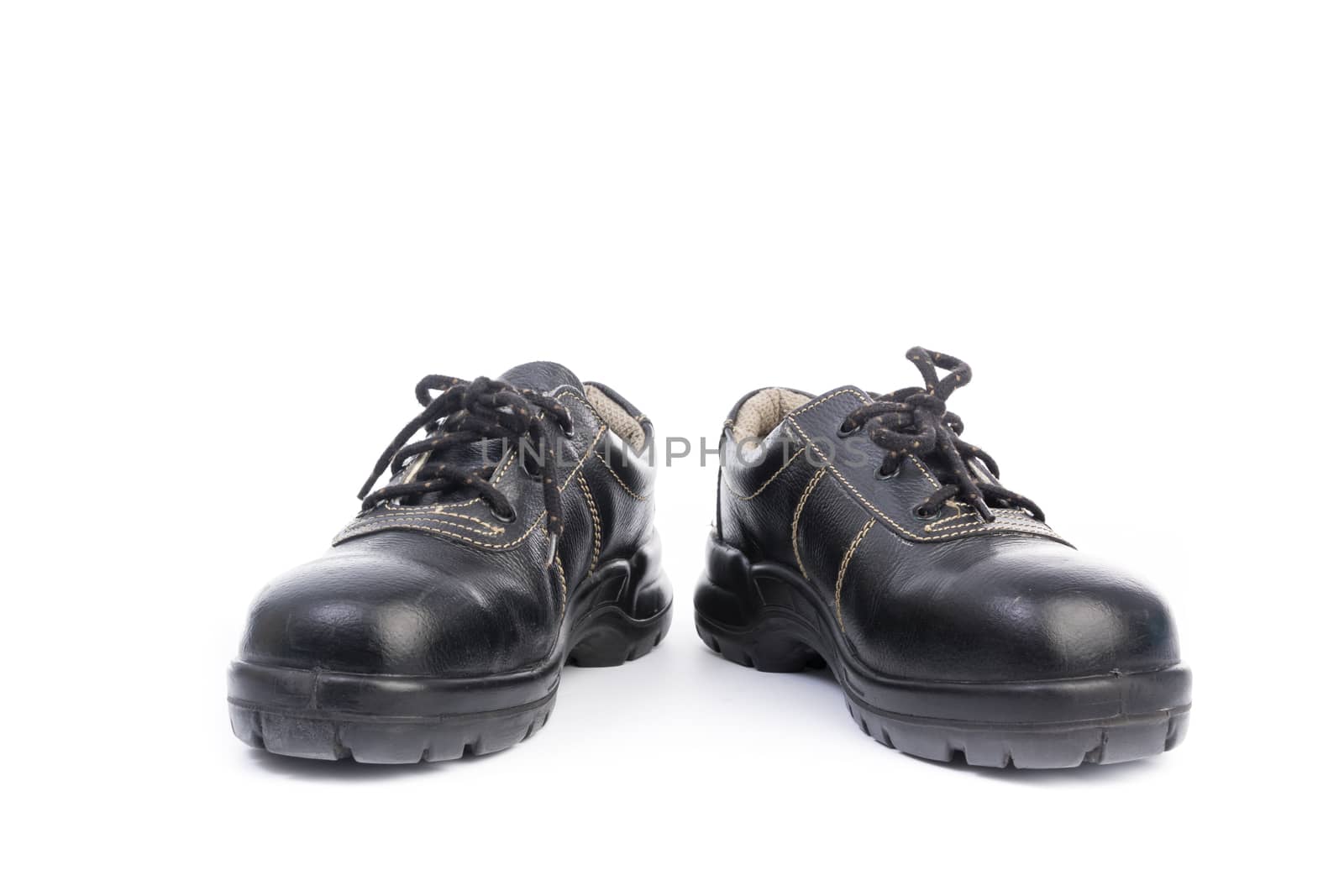 Black Safety Shoe Isolated by Sorapop