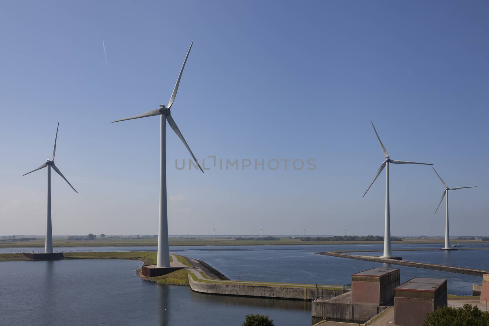 Volkeraksluizen lake krammer. Drone photograpy from the delta wo by Tjeerdkruse