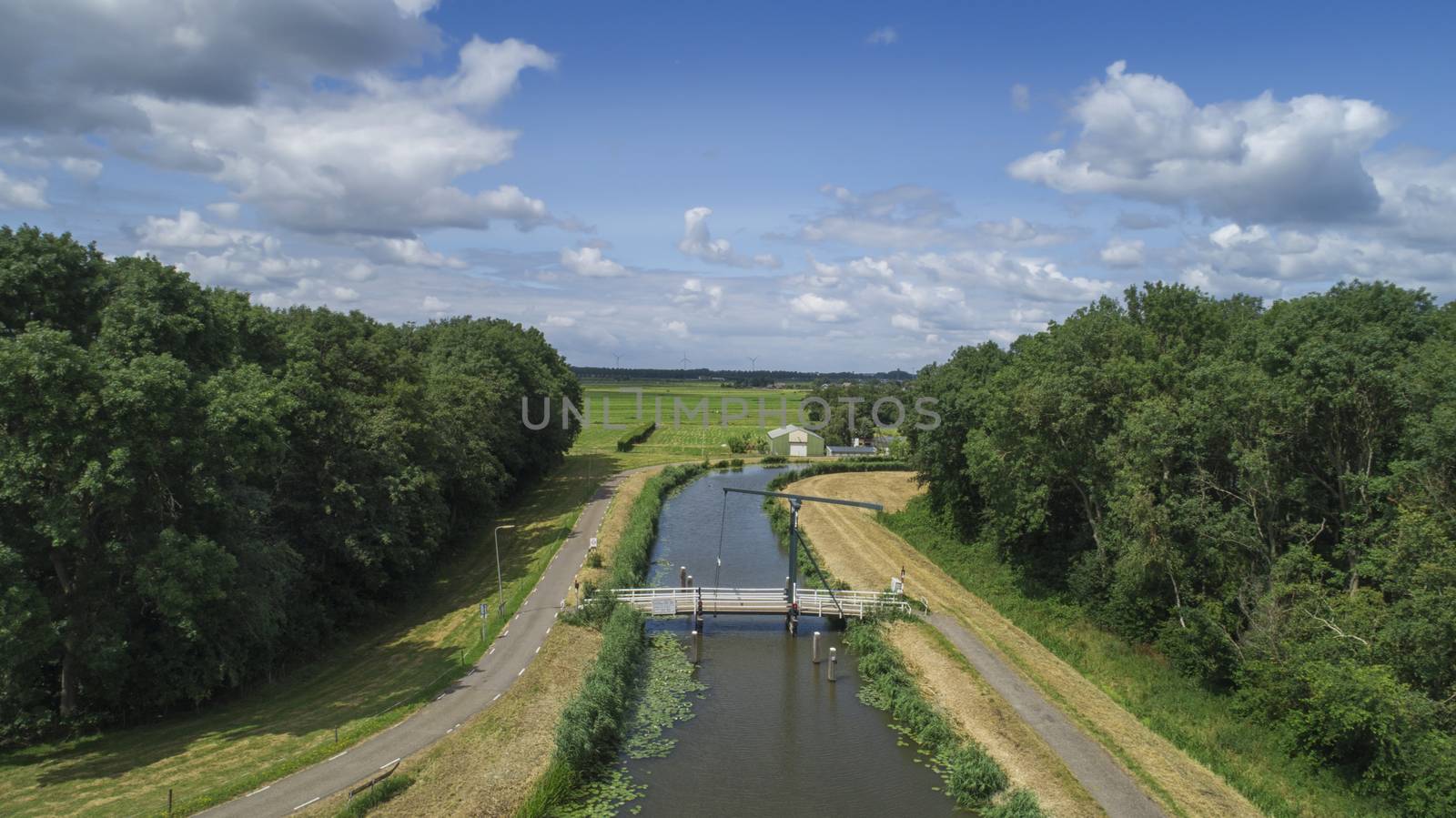 small drawbridge over canal