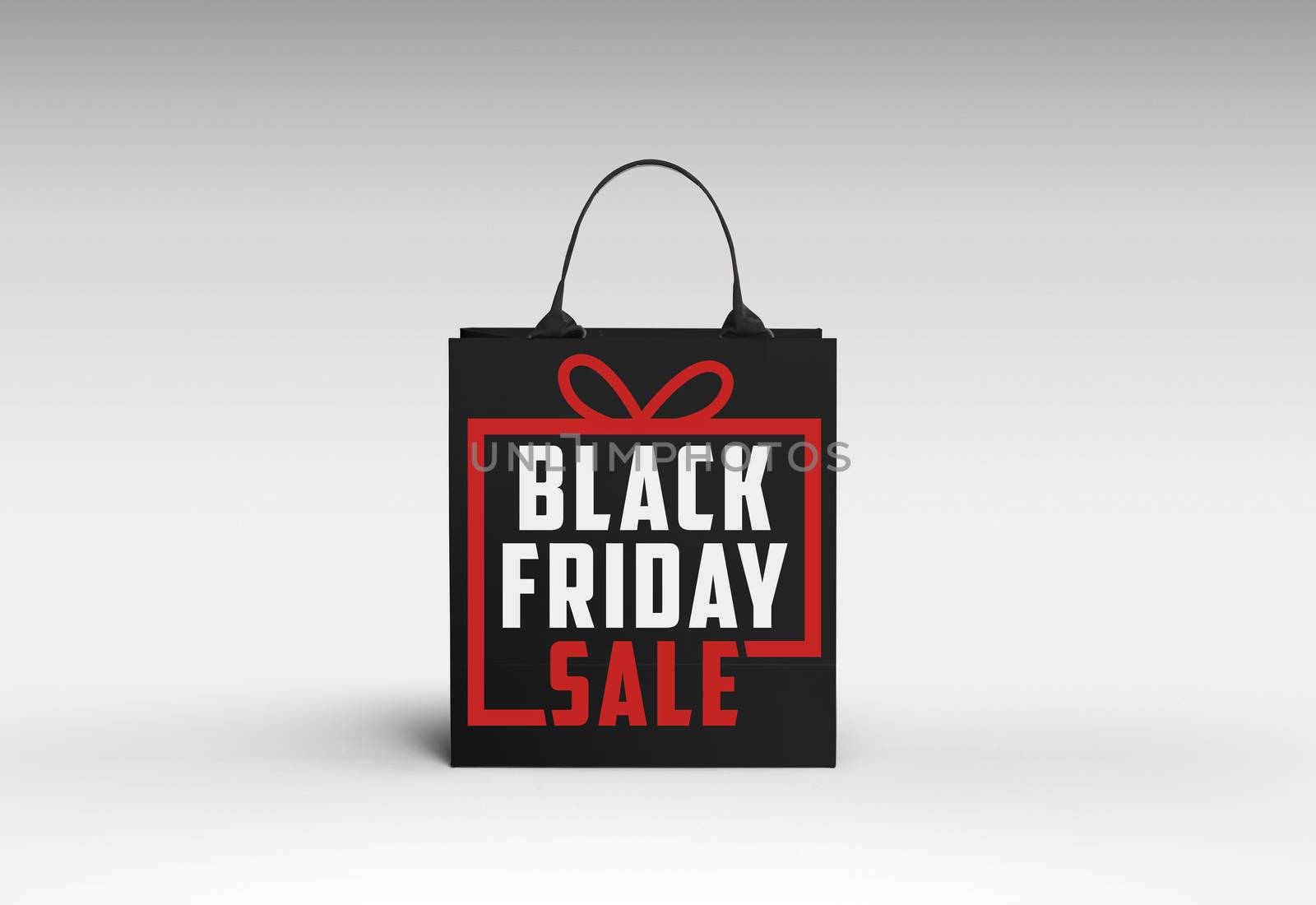 Black Friday Shopping Concept On light grey Background