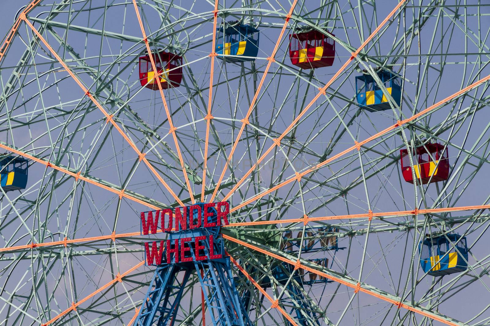 Historic Wonder Wheel fairground, Coney Island, new york, USA